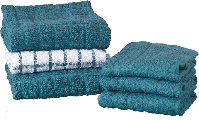 Ritz Premium Kitchen Towel and Dish Cloth Value Set: Highly Absorbent, Super