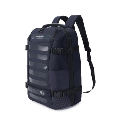 Hedgren TRIP Travel Backpack – Expandable, Water-Repellent RPET with RFID Blocking, Laptop & Clothing Compartments, Rain Cover & Smart Sleeve for Carry-On - 28.5 L (Peacoat Blue)