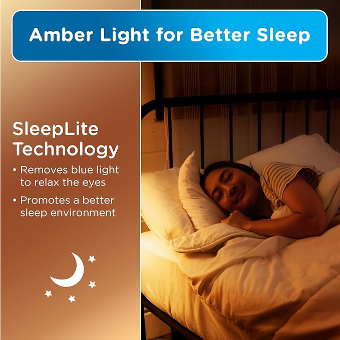 Enbrighten SleepLite Motion Sensor Night Lights Plug Into Wall Nightlight Amber Light Bathroom Bedroom Kitchen Nursery Kids Adults Brushed Nickel