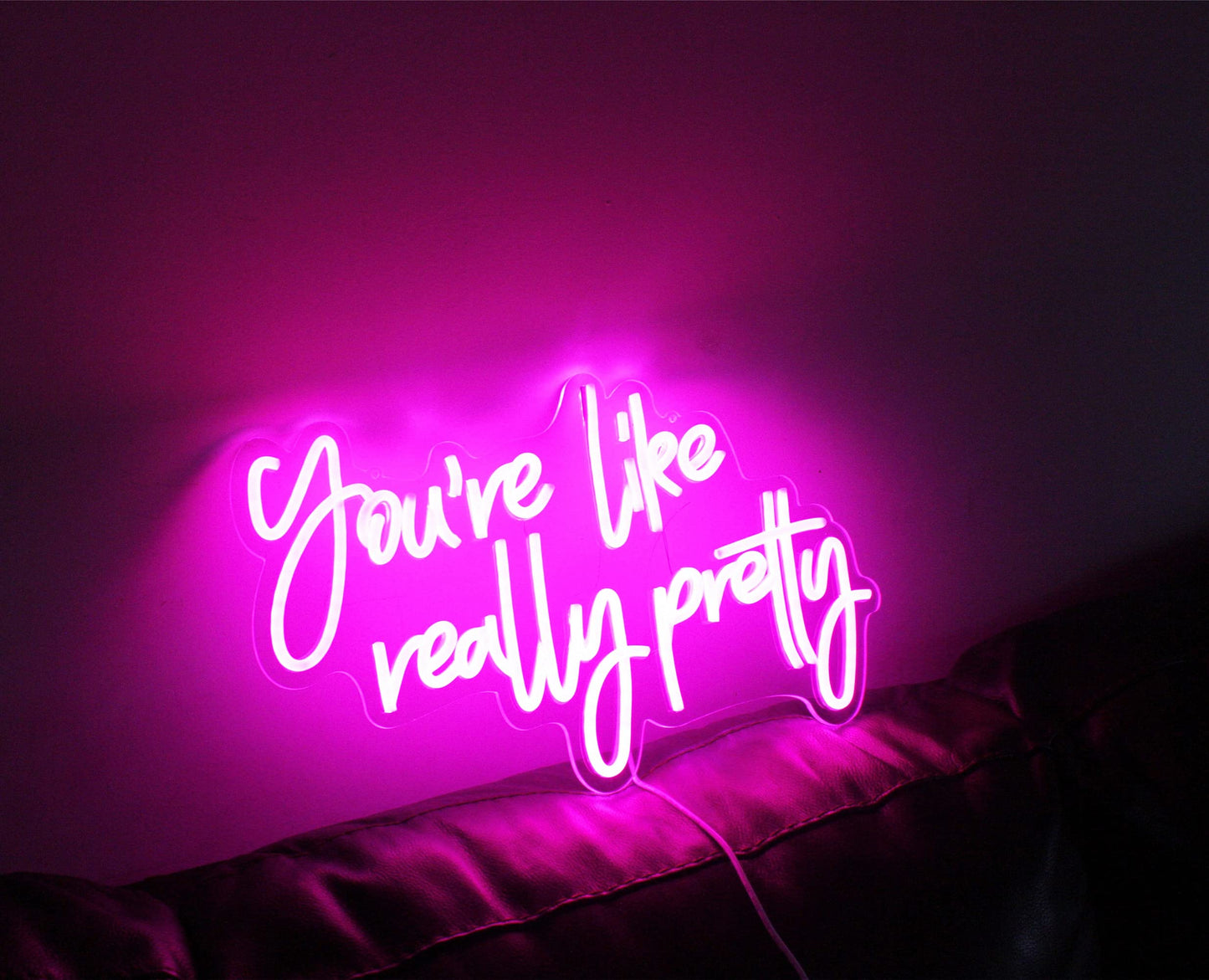 Hello Gorgeous Neon Sign Hello Beautiful Pink LED Neon Lights for Home Wedding Birthday Backdrop Bacelorette Party Wth Dimmable Switch(5V,16.5X10.6inches)