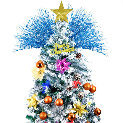 Losris Christmas Artificial Glitter Berry Stem Decorations Decorative Bead Sticks Xmas Picks Glittery Twigs Branches for Christmas Tree Wreath Gift Vase Home Decor Party Ornaments Black 24 PCS