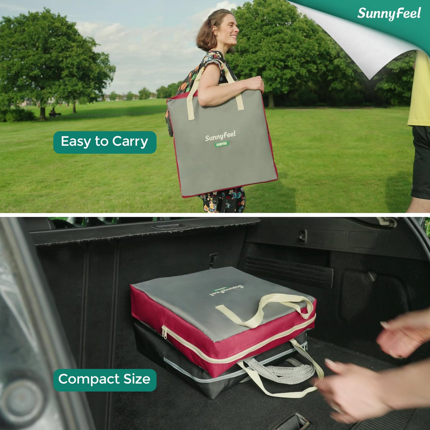 SUNNYFEEL Oversized Camping Directors Chair 2 Pack, Portable Folding Lawn Chairs for Adults Heavy Duty with Side Table,Pocket for Beach, Fishing,Picnic,Concert Outdoor, Foldable Camp Chairs