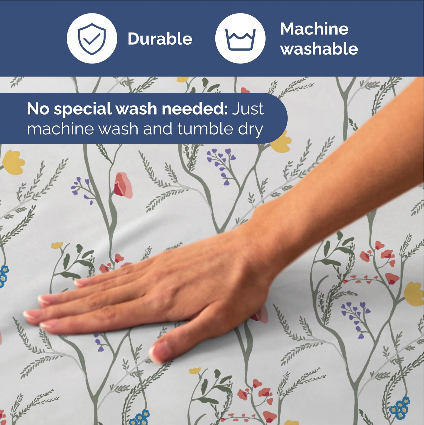 Floral Sheets - Boho Queen Bed Sheet Set - 1 Flat, 1 Fitted & 2 Pillowcases w/ Deep Pockets - Comfy, Wrinkle & Fade Free - Boho Botanical Bedding - Ultra-Soft, Breathable & Cooling - Queen Size Set