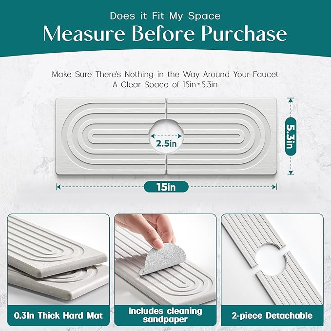 Faucet Mat for Kitchen Sink