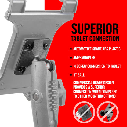 Tackform Universal Tablet Holder Compatible with Stationary Bicycle, Treadmill, Elliptical, Spin Bike, Microphone Stand, and Indoor Exercise Equipment - Compatible with iPad and More