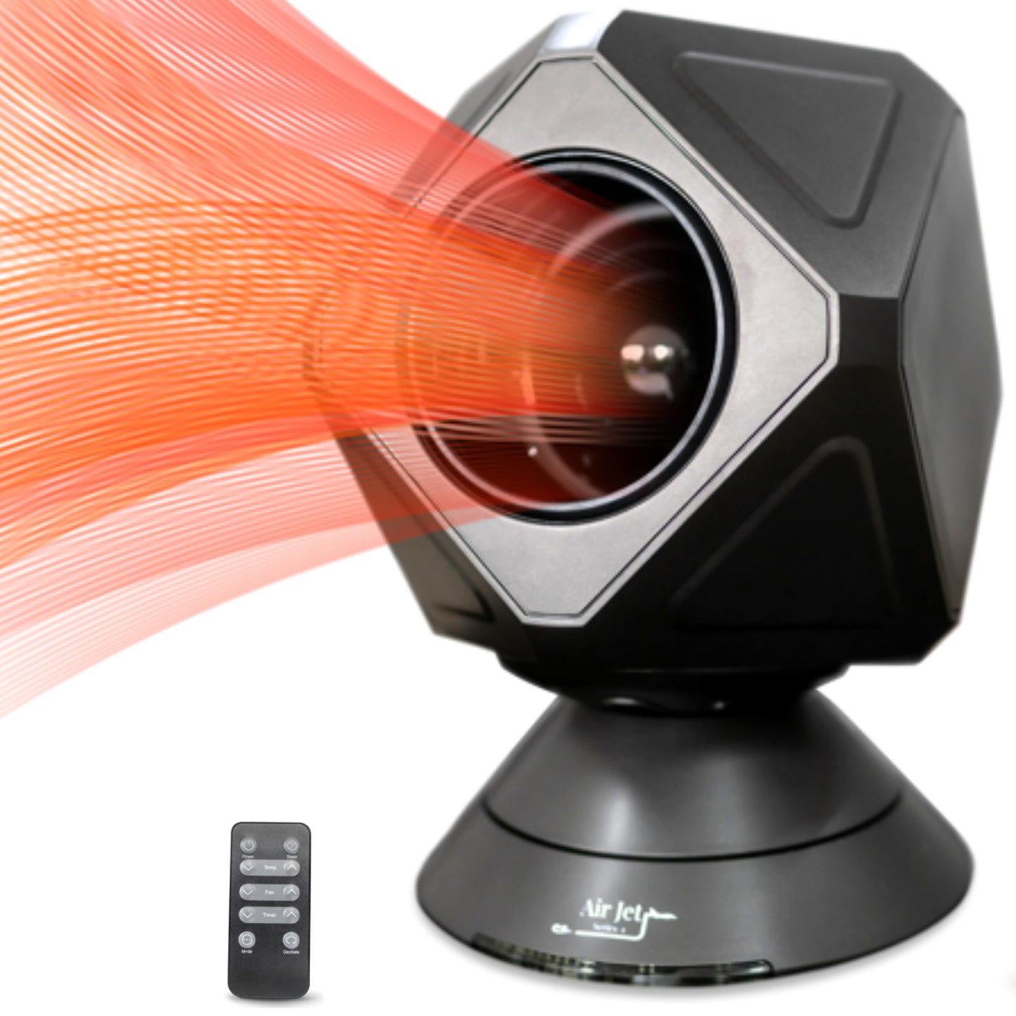 Norviera Air Jet Series-1 Cooling Fan with Heater – 10-Speed Powerful Fan for Summer, Built-in Heat for Year-Round Use | 5 Modes | Adjustable Thermostat (40–90°F)