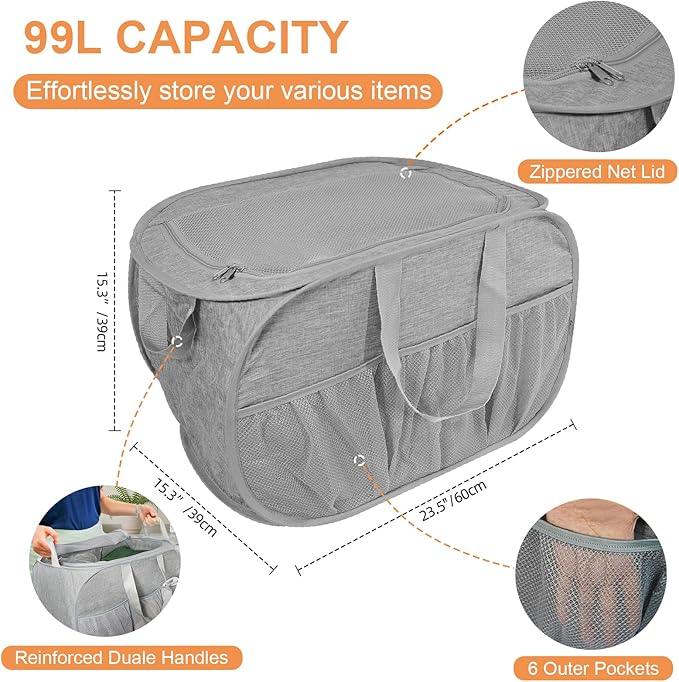 2 Pack Collapsible Laundry Baskets