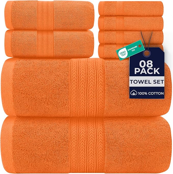 DAN RIVER 8 PC Luxury Bath Towels
