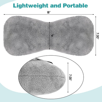 1 Pc Neck Pillow for Recliner Headrest Pillow Bone Shaped Chair Plush with Adjustable Strap Neck Support and Pain Relief Curve Head Cushion for Car Travel Airplane (Grey)