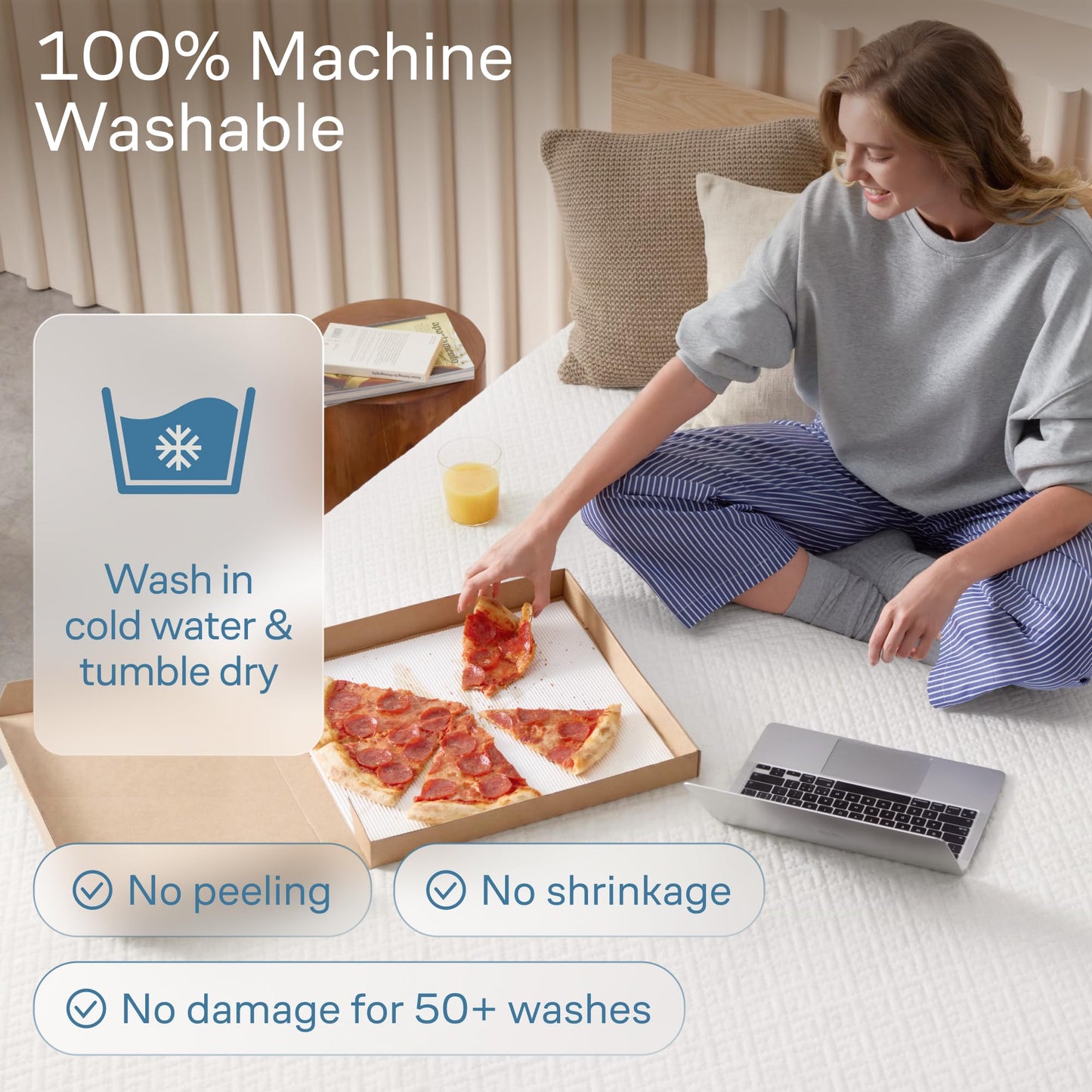 100% Waterproof King Mattress Protector - 360 Protection Against Spills, Stains & Accidents for Parents & Pet Owners - Noiseless & Cooling Viscose Made from Bamboo (White)