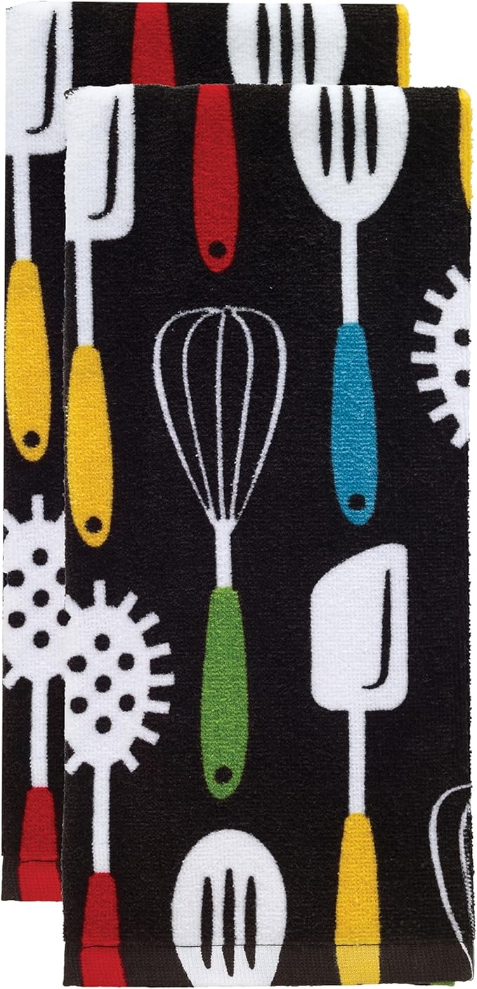 T-Fal Fiber Reactive Print Kitchen Towels: Highly Absorbent, Super Soft
