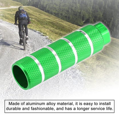 X AUTOHAUX 4pcs Aluminum Alloy Rear Foot Pegs Footrests Universal Green for BMX MTB Bike Bicycle Fit 3/8 Inch Axles