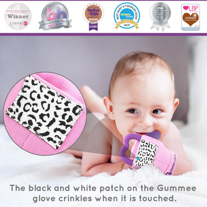 Gummee Glove Baby Teething Mitten - Detachable Teether - Teething Glove 3-6 Months - Teething Mitten for Babies - Teether Toys - Baby Gifts Toys