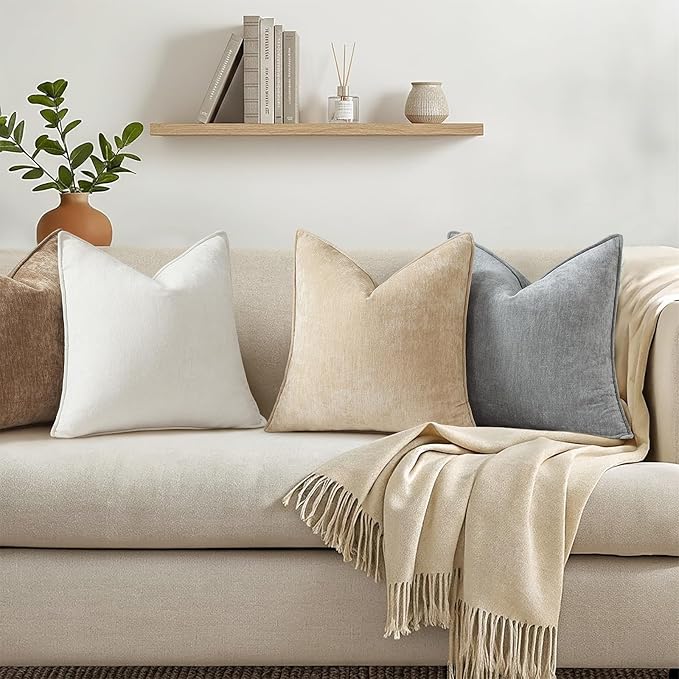 decorUhome Summer Couch Throw Pillow Covers 18x18 Set of 2, Decorative Soft