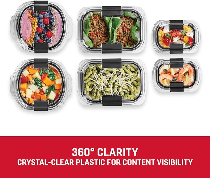 Rubbermaid Brilliance® Round and Rectangular Leak Proof Food Storage Containers