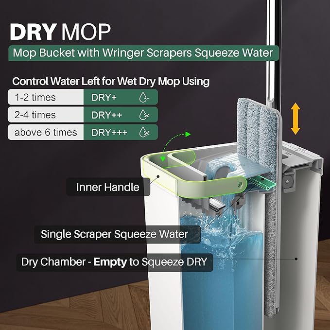 JOYMOOP Mop and Bucket with Wringer Set, Wet Dry Mop