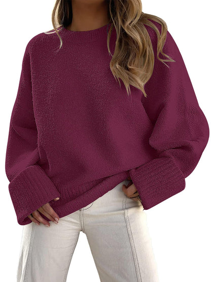 LILLUSORY Women's Oversized Sweaters Fuzzy Chunky Warm Pullover Sweater
