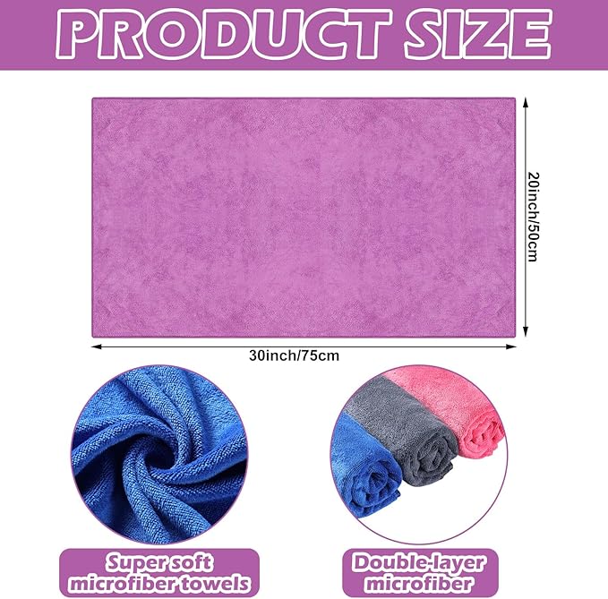 10 Pcs Extra Large Microfiber Cleaning Cloth 30" x 20" Large Floor Microfiber