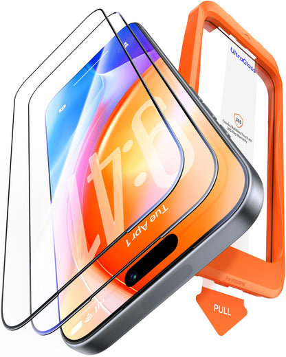 UltraGlass 9H+ Glass for iPhone 15 Pro Max Privacy Screen Protector [Invisible Privacy Armor] Screen Protector 15 Pro Max Tempered [Full Coverage & Longest Durable] 15 ProMax, 2 Pack