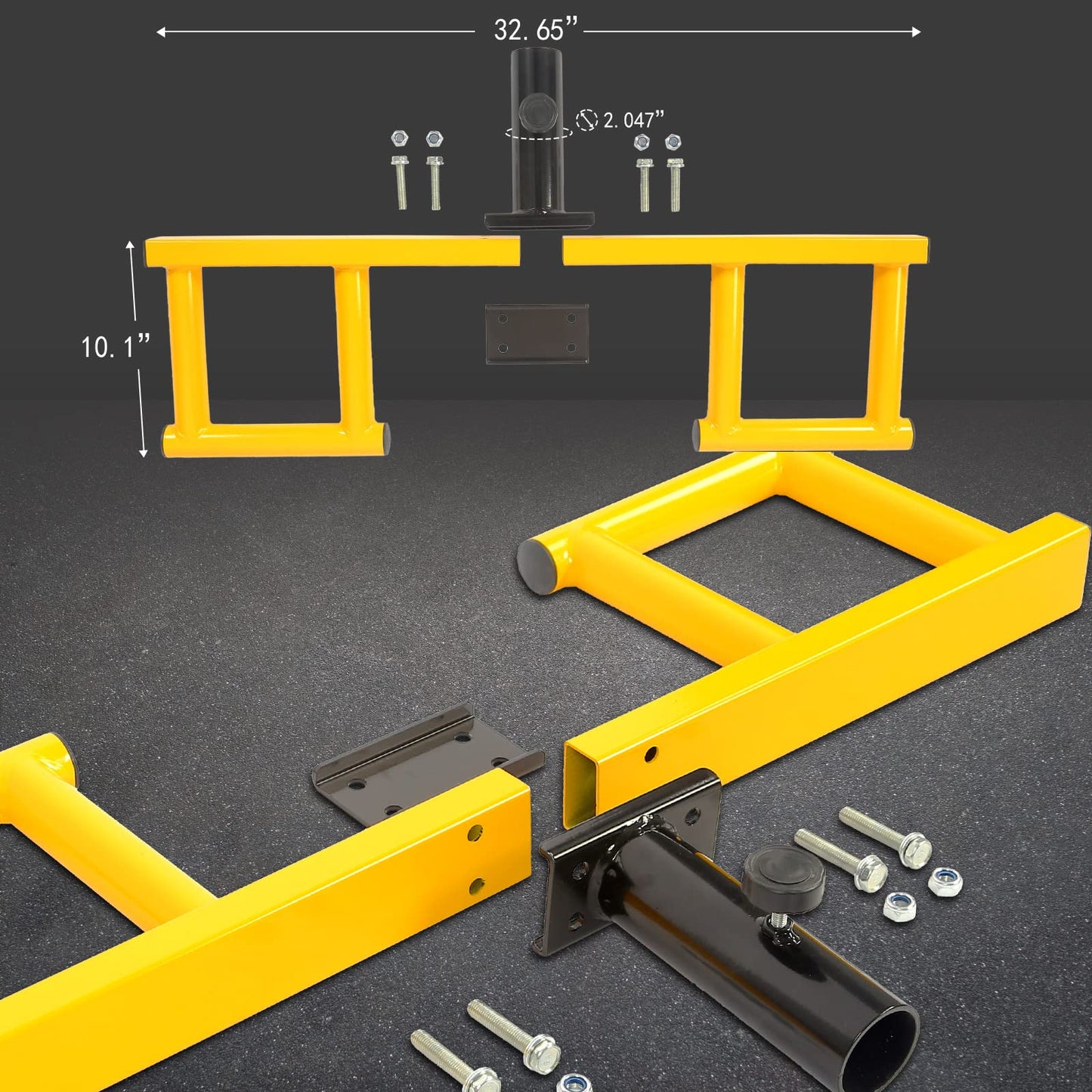 ZUKAM Viking Press Landmine Handle T-Bar Row Attachment for 2-Inch Olympic Barbell (Yellow)