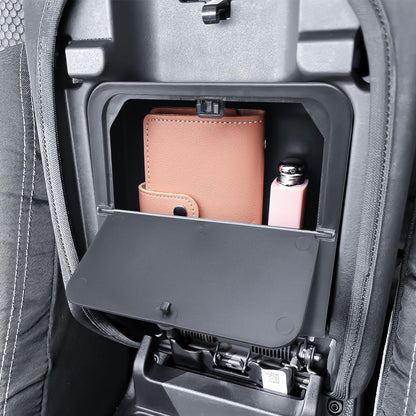 TACORBO Center Console Hidden Storage Organizer Compatible with Jeep Gladiator JT 2020-2024 and Jeep Wrangler JL/JLU 2018-2025, Wrangler 4XE One-Touch Armrest Hidden Secret Compartment Box