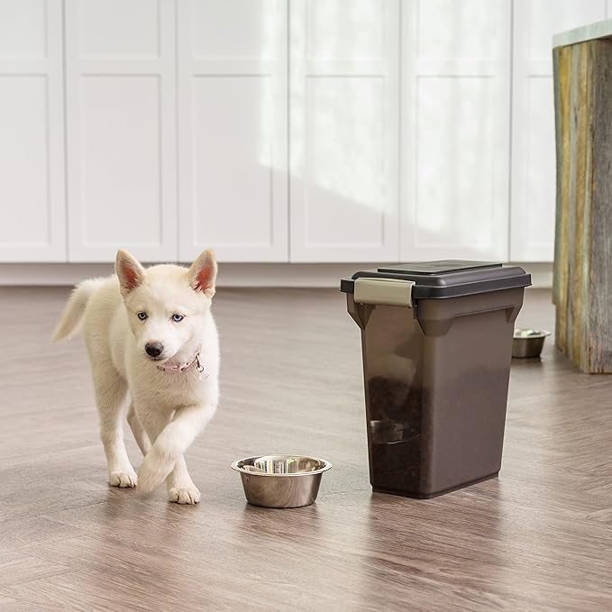 IRIS USA Dog Food Storage Container, Airtight Lid, Versatile Pet Food Bin