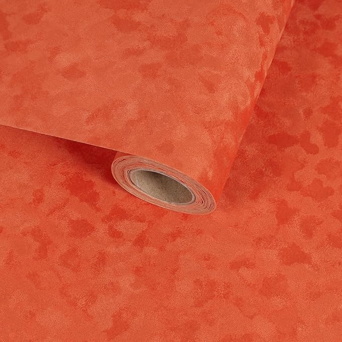 Orange Velvet Drawer Liner Roll Self Adhesive Fabric Felt