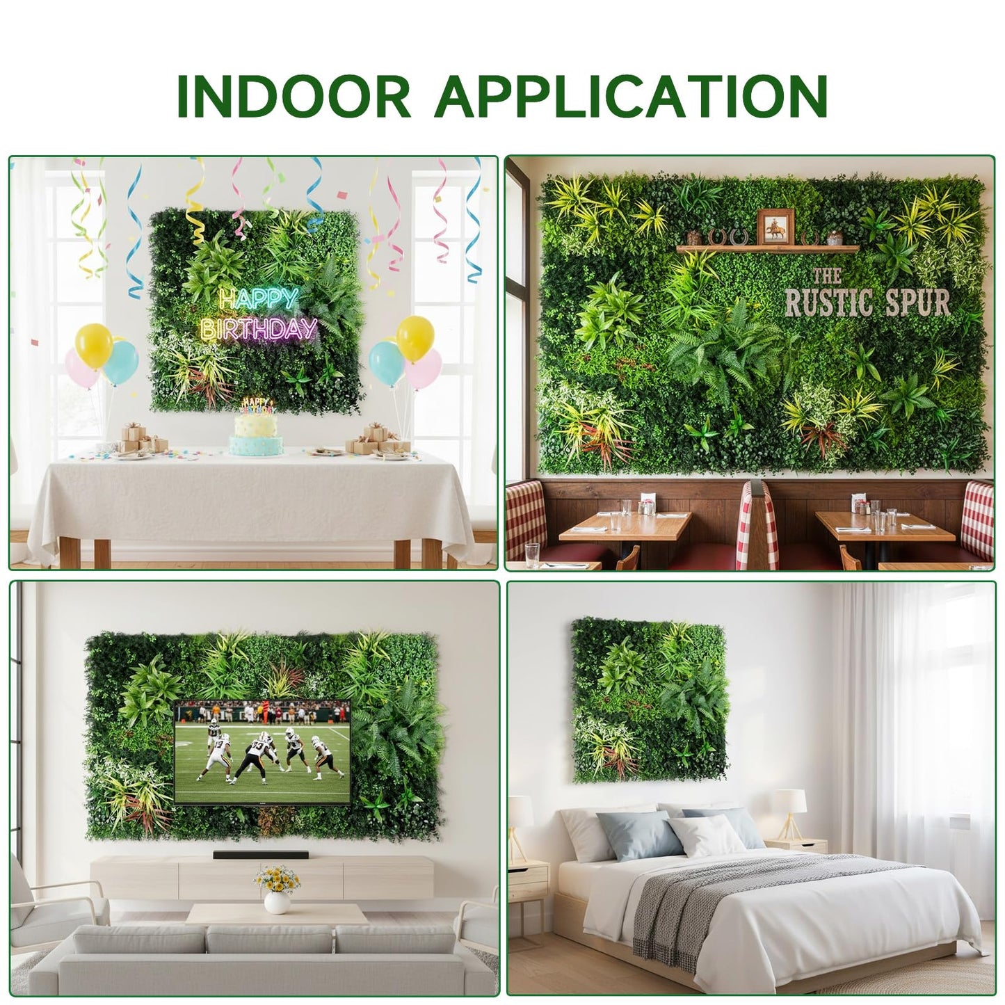 FOSZMAC Artificial Plant Wall Panels, 40"x 40" Greenery Boxwood Panels with UV Protection, Faux Grass Ivy Privacy Screen Fence, Grass Wall Backdrop for Indoor Outdoor Garden Backyard Decor