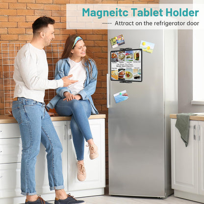 Mippko Magnetic Tablet Holder Fridge iPad Mount for Vehicle/Cabinet/Metal Shelf/Whiteboard,Strong Magnetic Base Stand Attracts Metal Surface,Compatible with 4.7~12.9" iPad/Nexus/e-Reader/iPhone