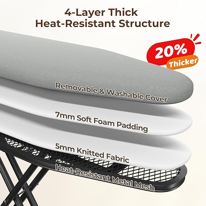 Yaheetech Foldable Ironing Board, Heavy Duty Iron Board