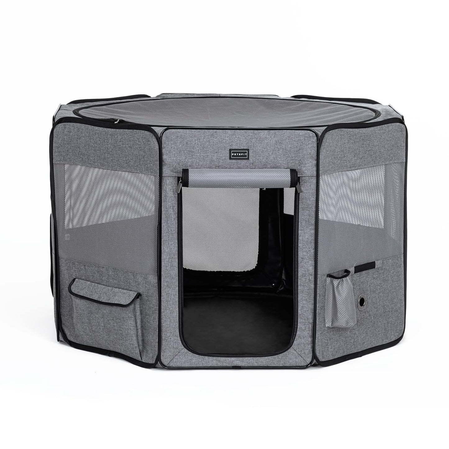 Petsfit Portable Dog Playpen for for Large Dogs/Cat/Rabbit/Chick, with Water Bottle Holder and Carrying Case, for Travel/Indoor/Outdoor Use, Large (45.5"x45.5"x28.5")