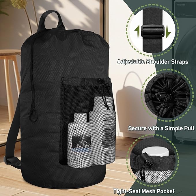 Laundry Bag Backpack, Large Travel Laundry Bags