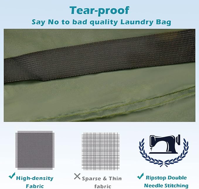 Heavy Duty Laundry Bag 2 Pack XL Nylon Laundry Bags