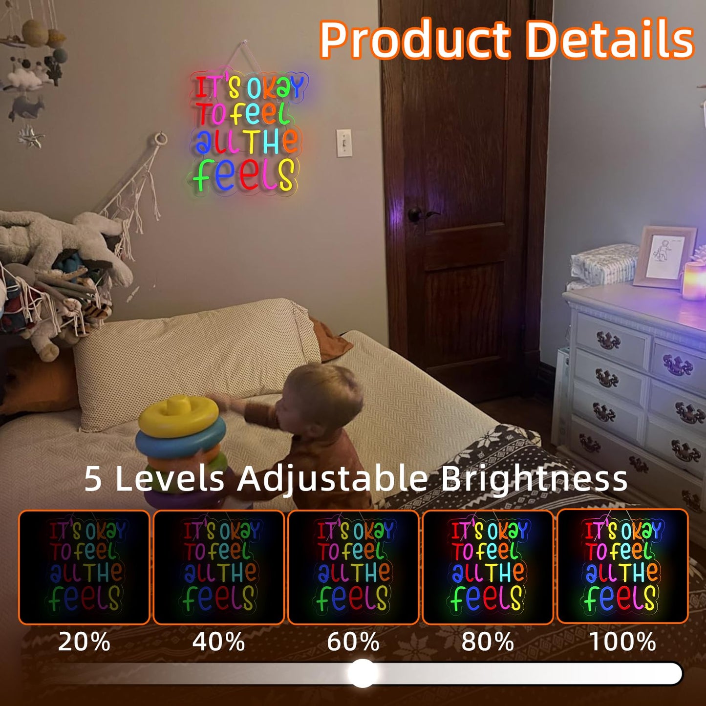 This Must Be The Place Neon Sign Warm White Letter Led Signs for Wall Decor Usb Word Light Up Signs for Bedroom Salon Man Cave Beer Home Bar Wedding Birthday Party Decor Gifts