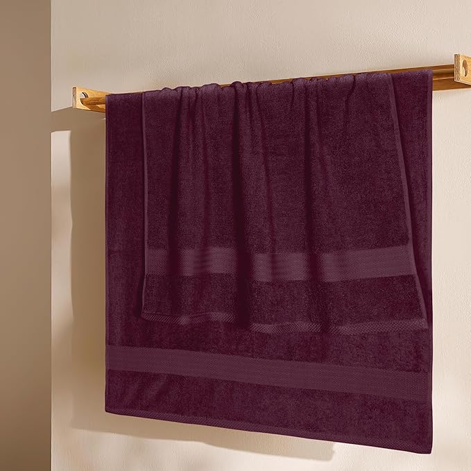 GLAMBURG Premium Cotton 4 Pack Bath Towel Set