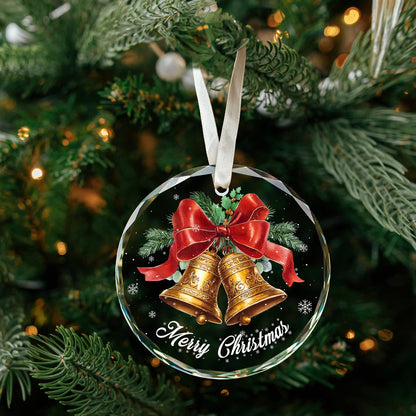KATLADIZ Bell Ornaments for Christmas Tree - Bell Ornaments - Holiday Bells Gifts for Women, Men, Lovers - Gold Christmas Bells Ornament - Glass Ornament 2025