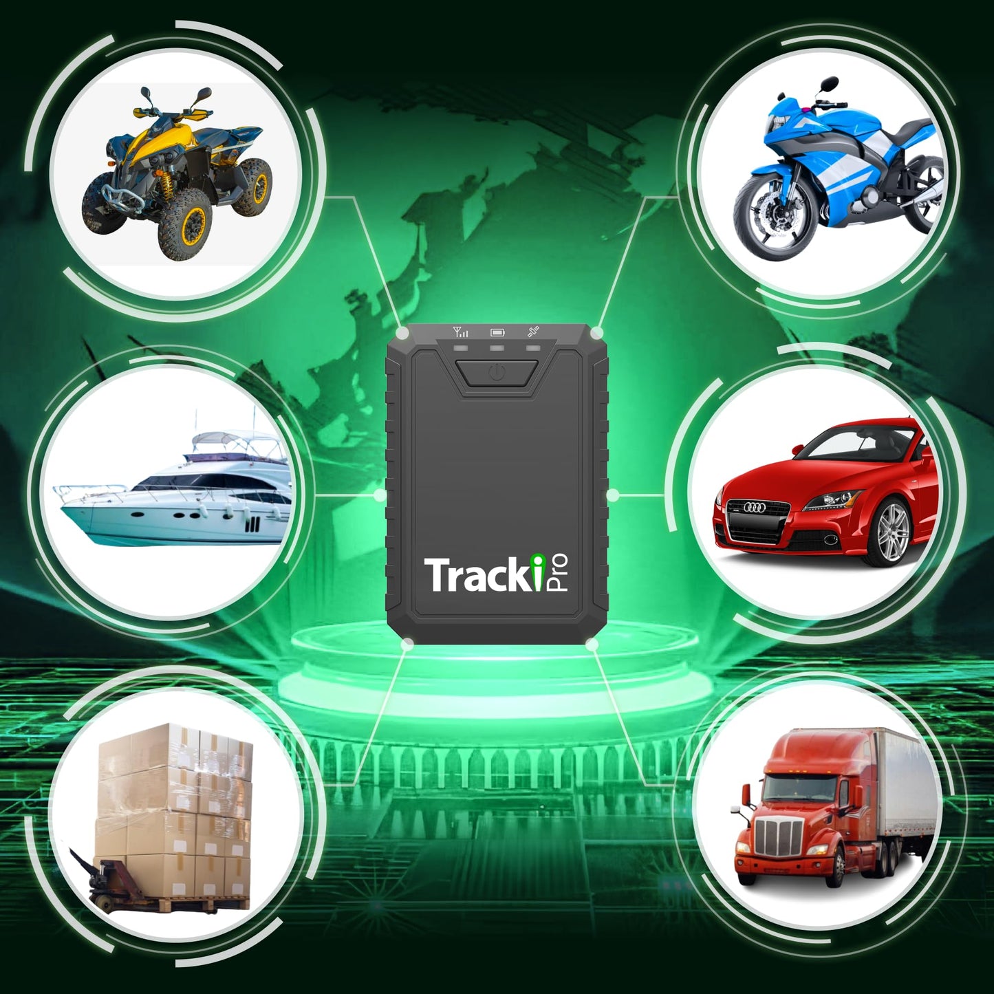 TRACKIPRO Industrial Asset Tracker - Ultra Long Battery Life (Up to 12 Months) - Strong Magnet - Waterproof - Realtime Alerts with Multiple GeoFence Setups - Speed Monitoring - International Coverage