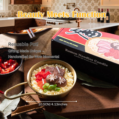 Ramen Noodles Vegetable Wax Candle for Friend Yourself Gift