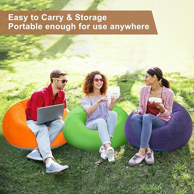 Realspring 6 9 12 Pcs Inflatable Bean Bag Chairs