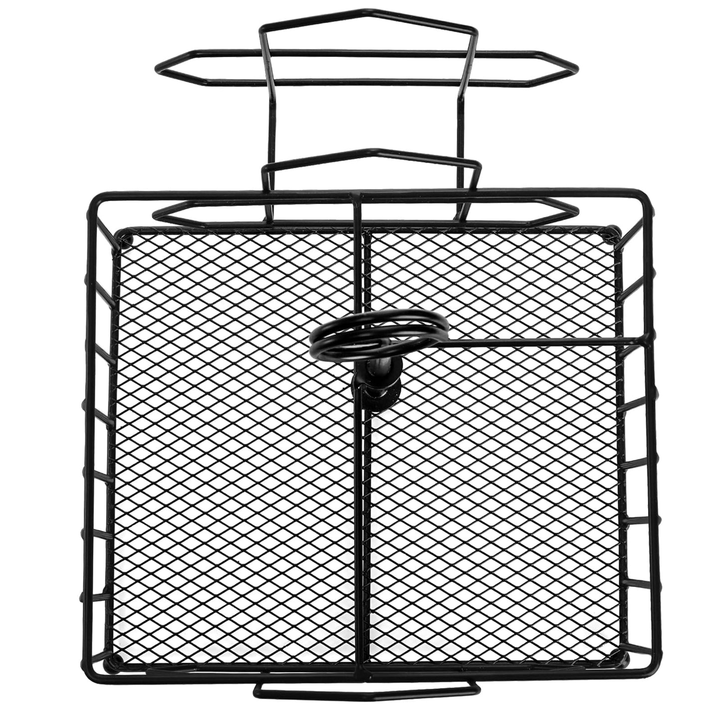 ZOOFOX Metal Napkin Holder with Salt and Pepper Shakers, 2-in-1 Condiment Holder for Table, 4 Compartment Restaurant Wrought Iron Condiment Rack for Party, Camping, Picnic