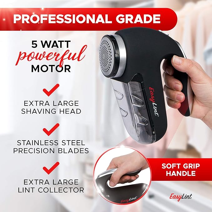 EasyLint Professional Fabric Shaver Lint Remover, Electric Sweater Shaver