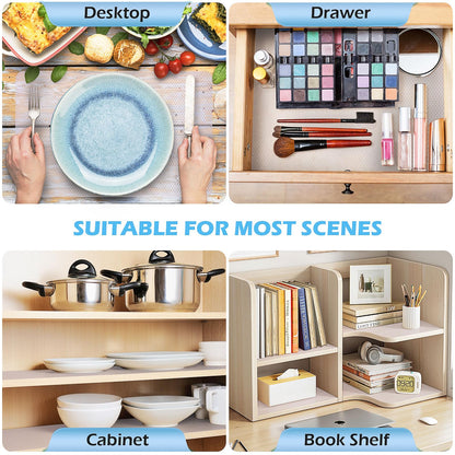 MooiFun Drawer Liners, Waterproof Shelf Liner, Anti-Slip Non-Adhesive BPA Free Kitchen Cupboard Cabinet Liner Refridge Fridge Mats Sink Protector Strong Durable for Home (Clear/11.8in x 10Ft)
