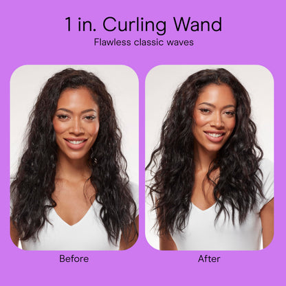 Conair Double Ceramic 1 1/4-inch to 3/4-inch Curling Wand, Tapered Wand Produces Beachy Waves, White