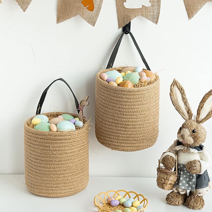 Goodpick 2pack Jute Hanging Basket
