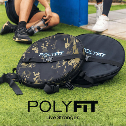 Polyfit PL8 Backpack for Olympic Weight Plates - Weighted Backpack for Strength Training, Rucking, and Gym Workouts - BLACK CAMO