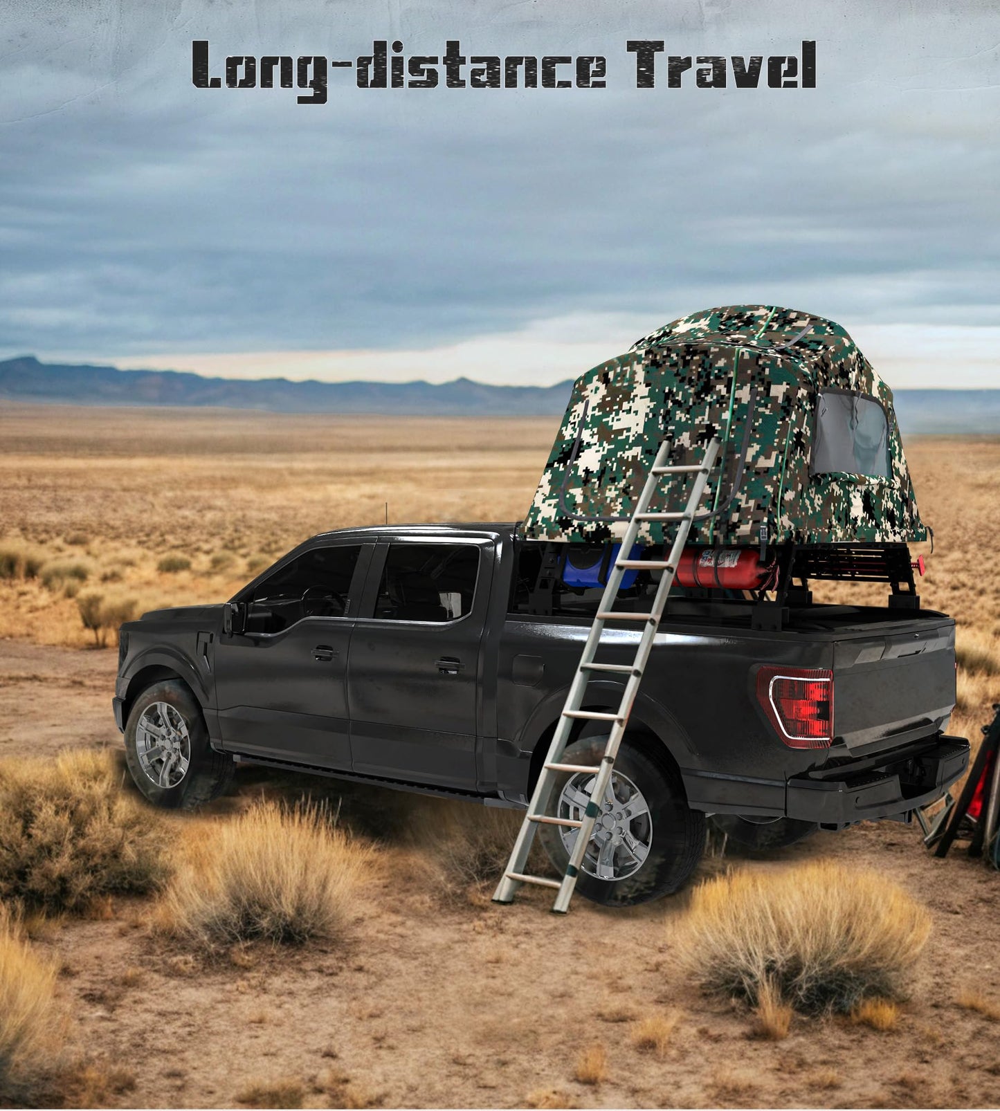 StarONE Truck Bed Rack Adjustable Height 16.7"/18.8"/23.3",Overland Bed Rack for Full-Size Trucks Without Bed Rails-Fit for Ford F-150,Dodge Ram 1500,Silverado 1500,Gmc Sierra 1500