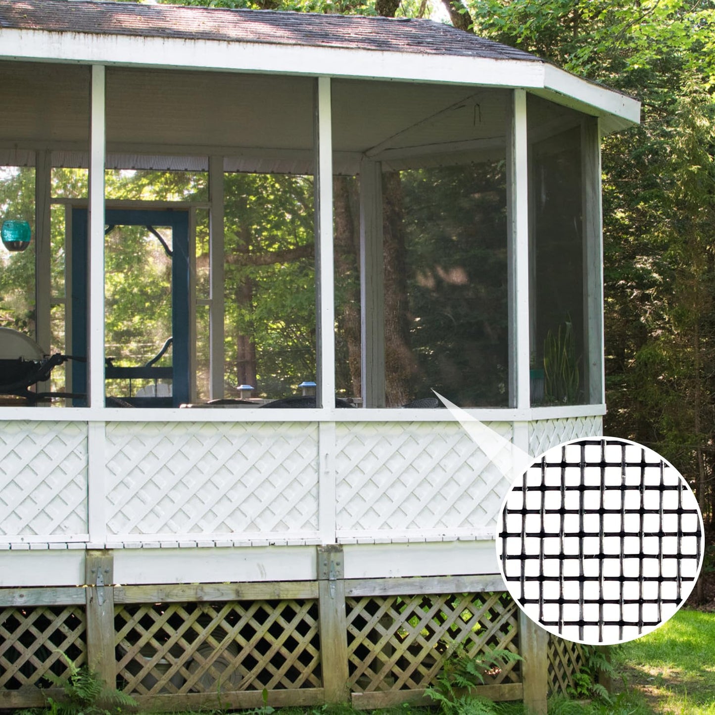 Patio Porch Screen Mesh Roll - 95"x100', Easy-to-Cut Porch Screen Mesh Roll for Patio, Pool, Durable Patio Screen Mesh Replacement