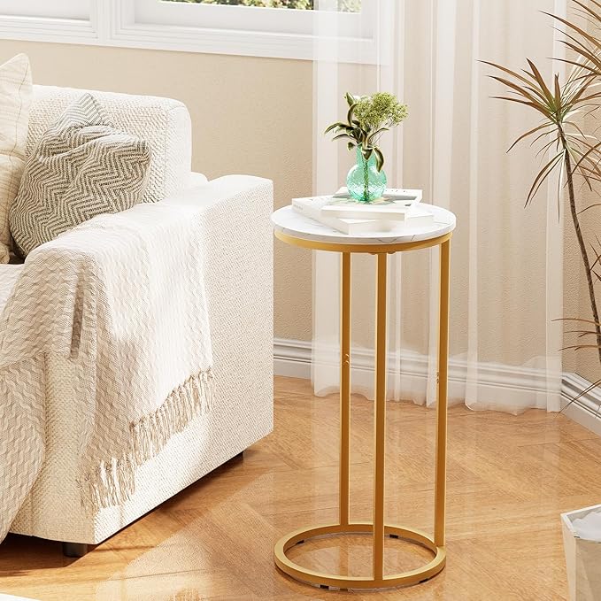 C Shaped End Table, Couch Side Tables