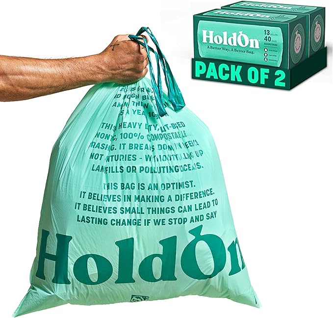 HoldOn 13-Gallon Trash Bags – Tall Kitchen Trash Bags