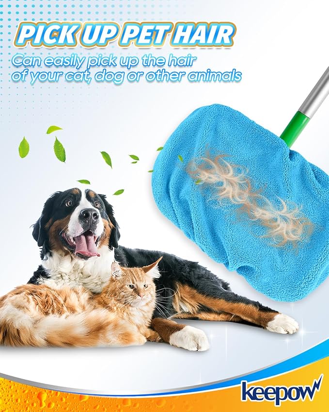 KEEPOW Reusable Dry Sweeping Cloths Microfiber Wet Pads Refill Compatible